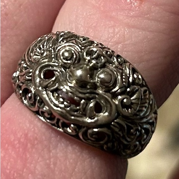 Bali Legacy Sterling Silver Barong Ring 4.20 Grams size 7 - Picture 4 of 7